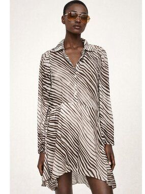 See by Chloe *NEW* Zebra Print Button-Down Shirt Dress